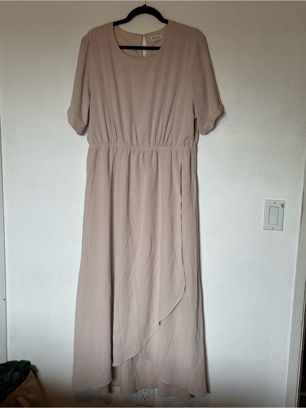 Roolee Blush Maxi Dress with Elastic Waist